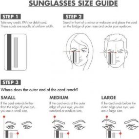 Sunglasses and Optical Frame Size Guide Line.